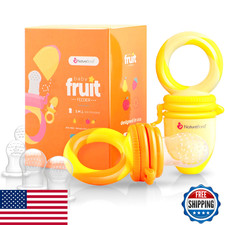 NatureBond Baby Food/Fruit Feeder Pacifier Nibbler 2-Pack - Teether Toy  Sacs
