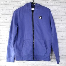 Abercrombie Kids Size 15/16 Youth Sherpa Lined Full Zip Hoodie Pale Blue