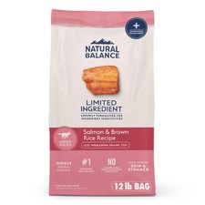 Natural Balance Salmon and Brown Rice Grain Inclusive Dog Food 12 Pound Bag