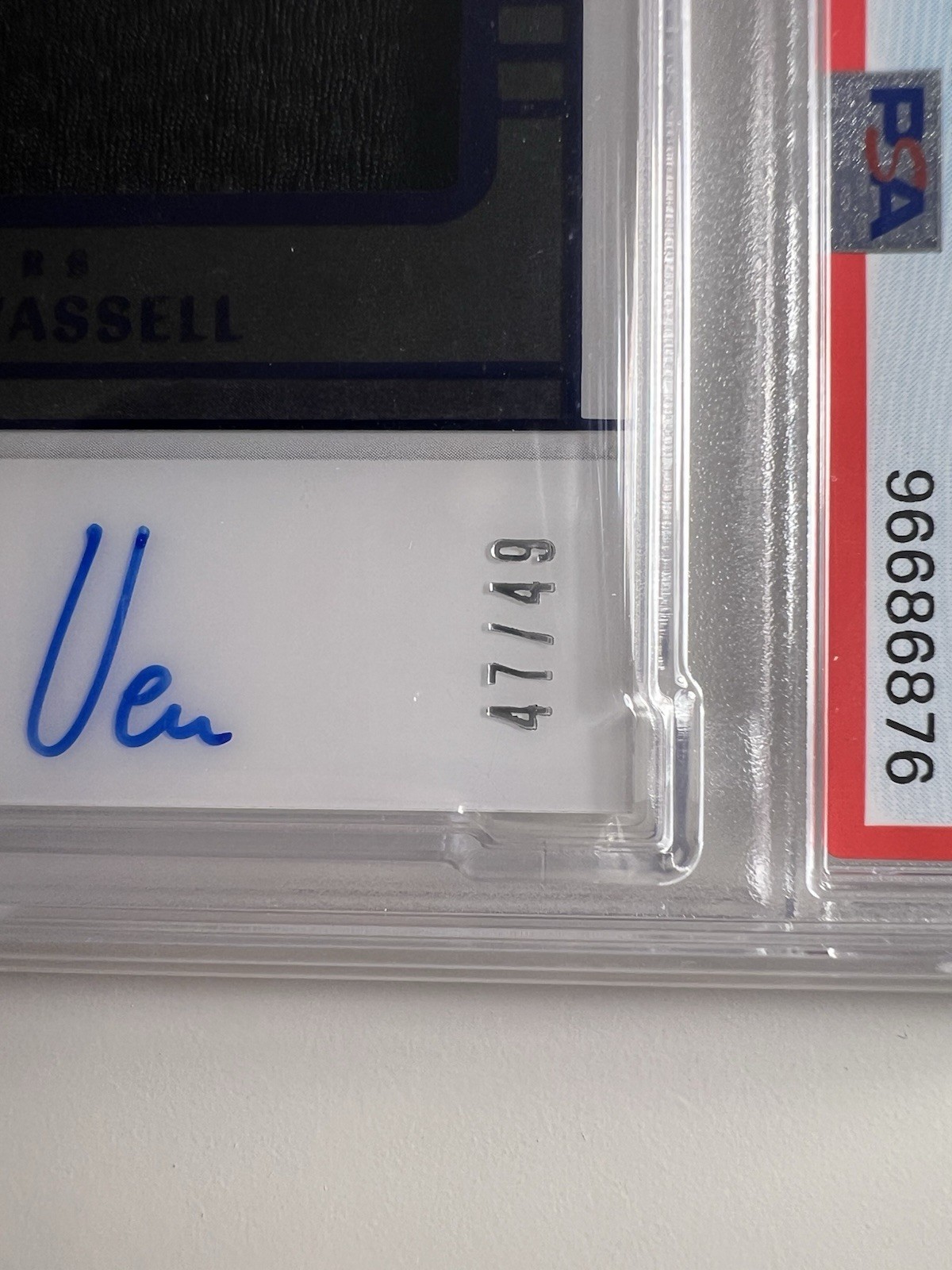 2022 DEVIN VASSELL One And One Patch Auto #/49 JJA-DVS SA Spurs PSA 9 Game Worn view 5