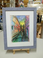 Quadro Arte Contemporanea, Acquerello, Giro in Gondola 🌊✨️ Venezia 💙 