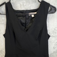 Banana Republic Black Peplum Sheath Dress Cocktail Midi Professional Minimalist