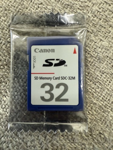 New Canon Sdc-32M 32 Mb Secure Digital Memory Card for Sd Powershot Cameras