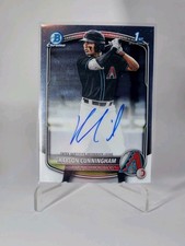 KAYSON CUNNINGHAM 2025 Bowman Draft #CPA-KC 1st Chrome Auto Diamondbacks 📈