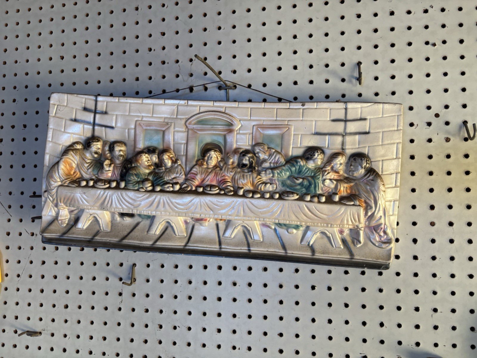 Christian Last Supper Wall Plaque Relief Collectible Religious Decor