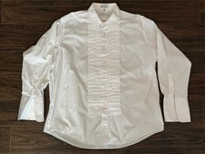 Geoffrey Beene Tuxedo Shirt With French Cuffs-Men s 17.5 32/33-White-EUC