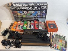 Atari 2600 VCS Woody Console Bundle Boxed 9 Games Star Raiders & Pad Controllers