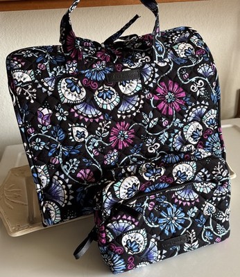 Vera Bradley Hanging Organizer Plus Small Zipper Bag Set In Bramble