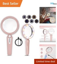 Rechargeable 45X Magnifying Glass - Ergonomic Design for Reading and Discovery