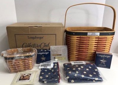 Longaberger Collectors Club 2001 WHISTLE STOP & Inaugural Baskets & Accessories