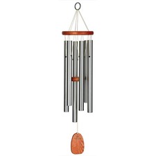 Woodstock Chimes Amazing Grace Wind Chime for Outside 24" Medium Silver,Outdo...