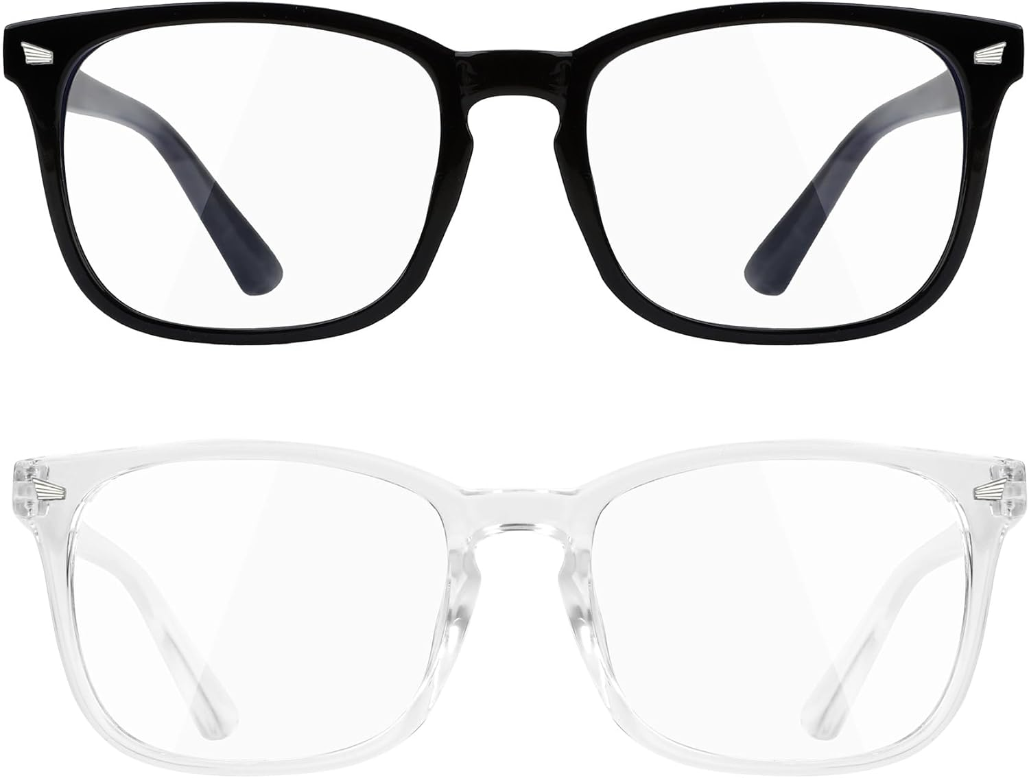 2 PCS Blue Light Blocking Glasses for Women & Men, Anti Eyestrain