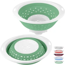 Qimh Collapsible Colander and Strainer, 5 Quart(1.25 Gal) BPA Free & Dishwasher