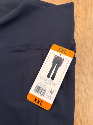 Jockey Damen marineblau Yoga Studio Schlaghose elastischer Bund Größe 2XL neu mit Etikett - Bild 5 von 6