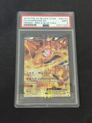 CHARIZARD XY121 PSA 9 RED & BLUE COLLECTION BLACK STAR PROMO POKEMON ENGLISH