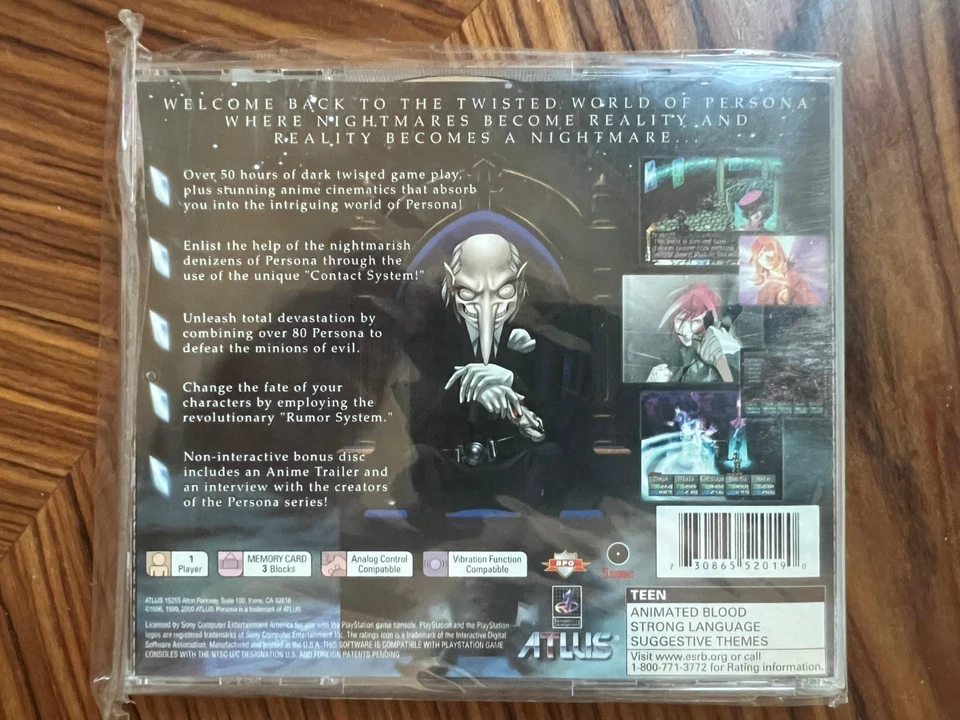 Persona 2 Eternal Punishment - PS1 - PlayStation NTSC USA - Image 4 of 4