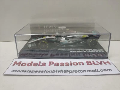 Mercedes W13 Hamilton Miami GP 2022 1/43 Minichamps - Photo 1/4
