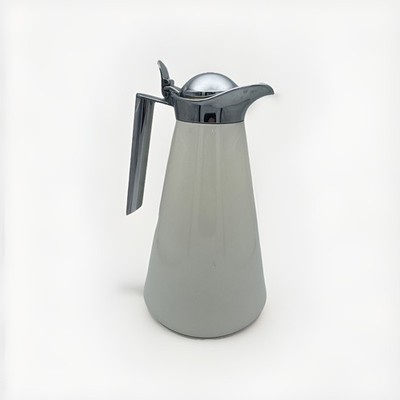 Alfi Vintage Isolierkanne Thermoskanne Chrom Weiß 1 Liter mit Deckel