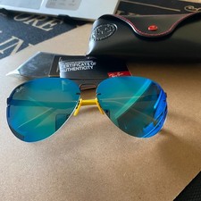 Ray-Ban RB3460M F003/HO Ferrari Yellow Frame Aviator Sunglasses 59mm