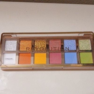 Revolution Beauty London The Vibrant Icon Eyeshadow Palette 12 x 0.02 oz Vegan
