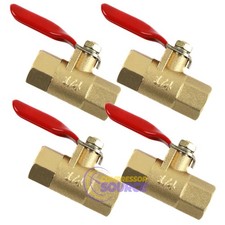 4 Pack 1/4 Female Female NPT Brass Ball Valve...