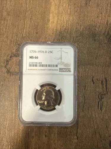 1976-S Washington Bicentennial Silver Quarter MS 66 NGC