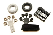 5 Hand / Fingers Strength Training Set 6-Level Resistance 11lb & 21lb Workout