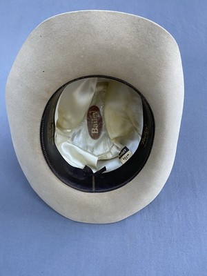 Vintage Bailey 5X Beaver Cowboy Hat Hand Creased Fur Felt Western