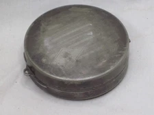 EAM vintage powder compact hinged mirror makeup U.S.A. double clamshell vanity