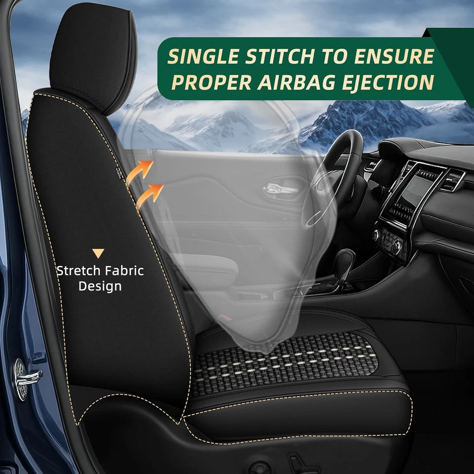 Full Seat Covers Ice Silk Breathable Seat Pad for Jeep Patriot 2011-2017 Foto 4 de 4