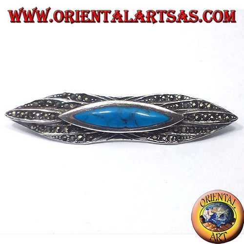 Broche en argent sterlng 925 avec marcasste susse - Etsy France