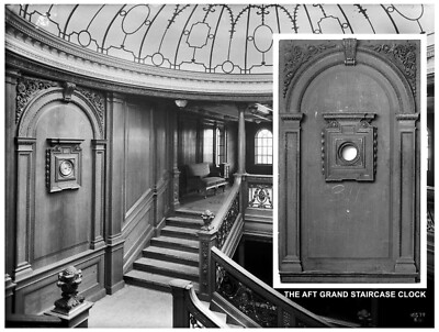 rms TITANIC AFT Clock-White Star Line- with architectural surround