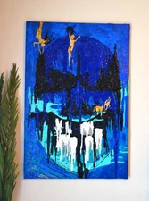 The Inevitable - Textured original acrylic handpainted on canvas signed