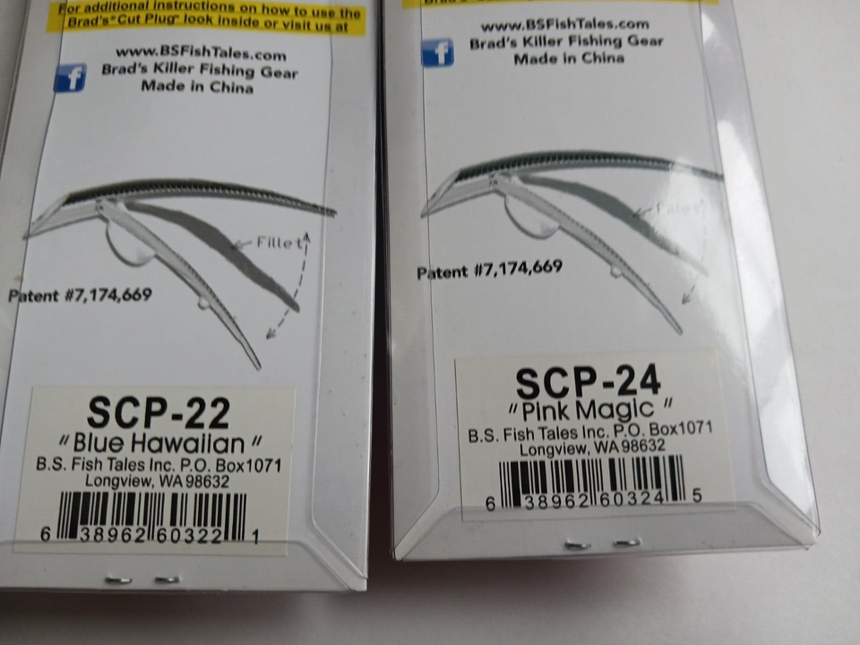 2 Brad's Super Bait Cut Plug, Rigged pink magic/blue hawaiian 4" SCP21