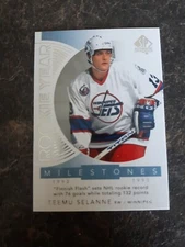 2017-18 Sp Authentic Rookie Year Milestones Teemu Selanne Card# RYM-TS