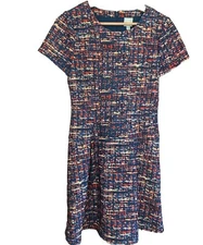 Plenty Tracy Reece Multicolor Short Sleeve Drop Waist A-Line Dress Size 2 Color