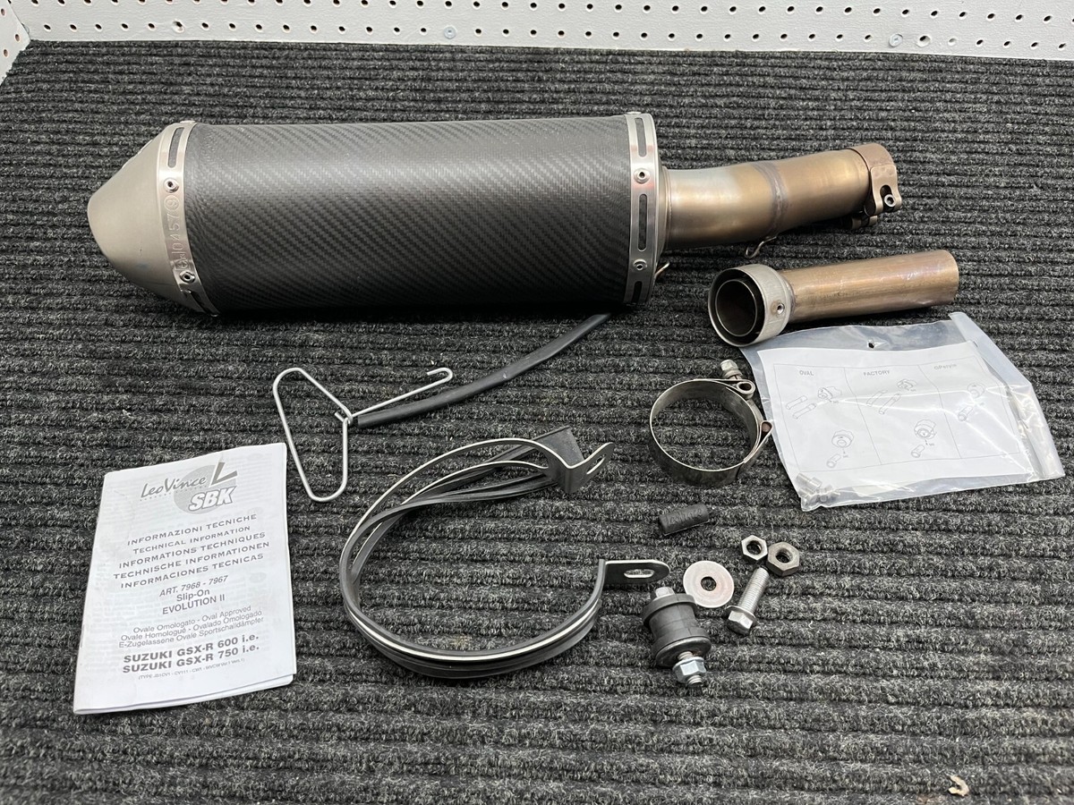 フリー 2008-2010 SUZUKI GSXR600 GSXR750 LEOVINCE Slip On Exhaust