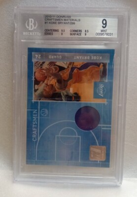 2010-11 Panini Donruss #1 Kobe Bryant Craftsmen MATERIALS #132/299