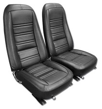 Corvette C3 Driver Leather Seat Covers Black Leathervinyl 1976-1978 Corvette C3 Driver Leather Seat Covers Black Leathervinyl 1976-1978