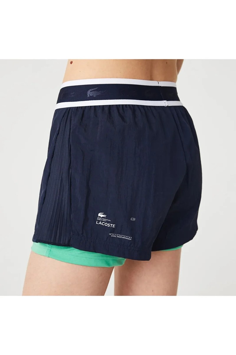 Lacoste|SHORTS (Sports Regular Fit Seamless Tennis Shor Lacoste Women SPORT Light Nylon Blue Green Shorts Tennis