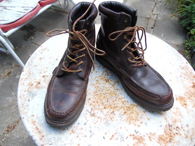 Polo Ralph Lauren Boots Mens 12D Black Willingcott Pebbled Leather Flannel Lined
