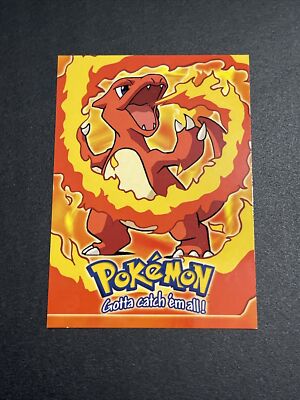 VINTAGE Charizard 1999 Topps E6 Pokemon The First Movie Stage 3 Blue label logo