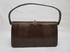 Gorgeous Alligator Lizard Brown Hand Bag Purse Made By Sterling Usa