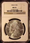 1904-O Morgan Silver Dollar - NGC MS63! Bright & Flashy Coin! Lustrous Surfaces