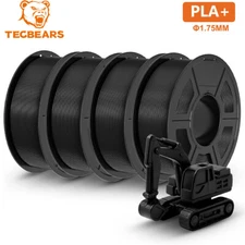 TECBEARS 4KG PLA+ Filament 3D Printer Bundle 1.75mm PLA Plus Filament Knot-Free