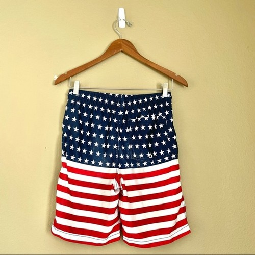Old Navy American Flag Swim Trunks Red White Blue Size XL Boys Patriotic Summer - Picture 6 of 7