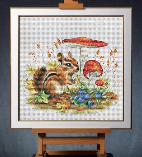 DIY Needlepoint Kit Chipmunk Set for Home Decor & Gifting - Picture 2 of 13