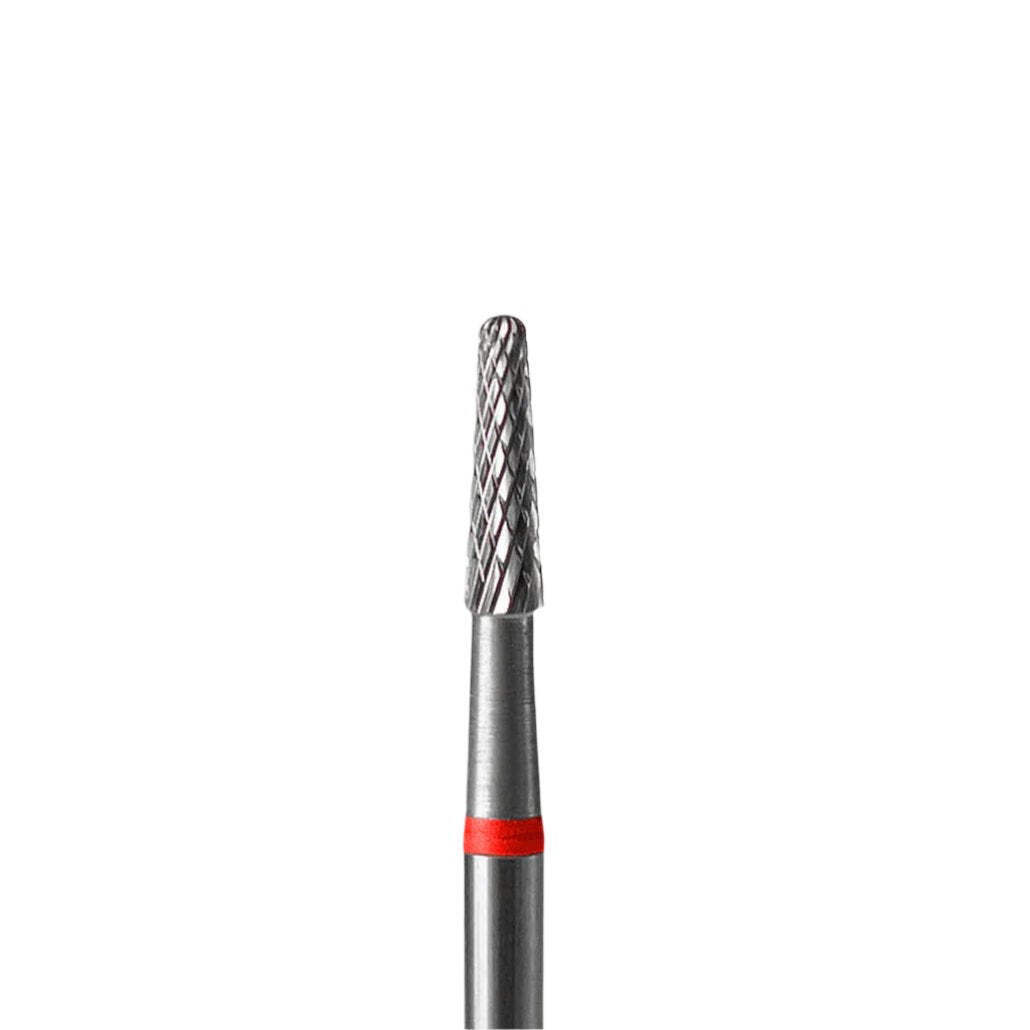 Staleks Carbide nail drill bit, “cone” red, head diameter 2.3 mm / working part