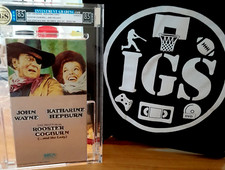 vhs new graded IGS 8.5 *DOUBLE MINT* John Wayne in ROOSTER COGBURN 1975/ 1987 WM