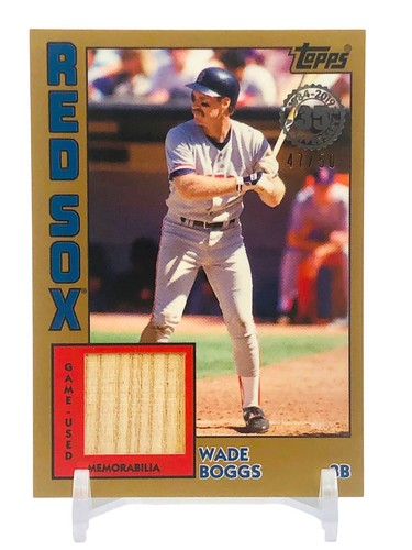 2019 Topps Series 1 1984 Topps GAME USED Relic GOLD Wade Boggs HOF Red Sox /50 - Picture 2 of 9